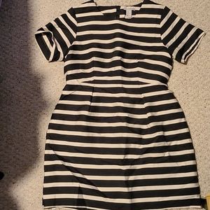 Black and white  stripe dress